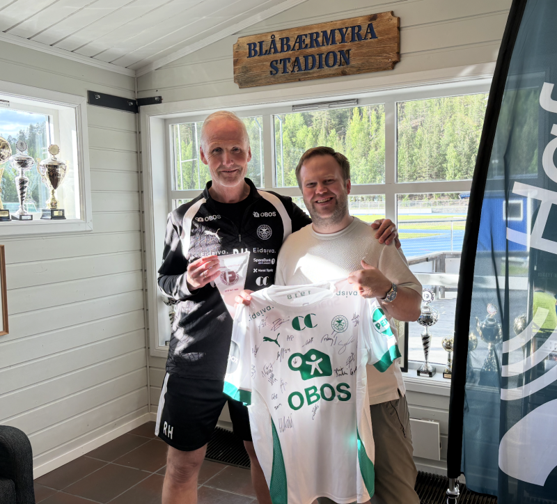 Utviklingsansvarlig i HamKam, Rolf Høgmo og daglig leder i Fagernes IL, Tony André Strande