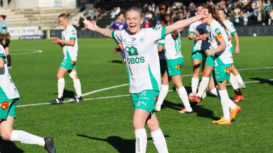 Linnea Moen scoret HamKams mål.