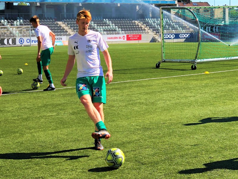Peder Nersveen i aksjon under dagens trening.