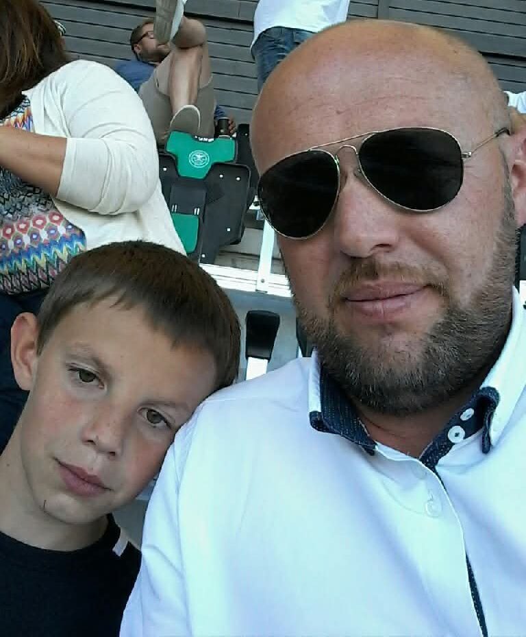 Simon og Marius Rusen på Briskeby i 2018