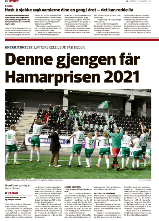Faksimile Hamar Arbeiderblad