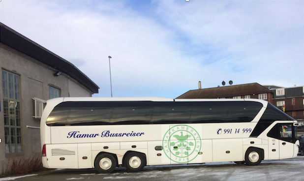 HamKam logoen vil være synlig når vi er ute og reiser.